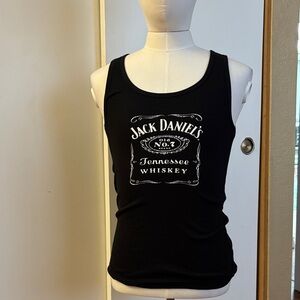 Jack Daniels Black Tank Top with White Logo